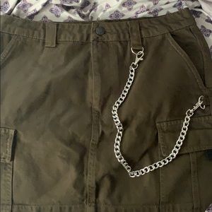 army green skirt